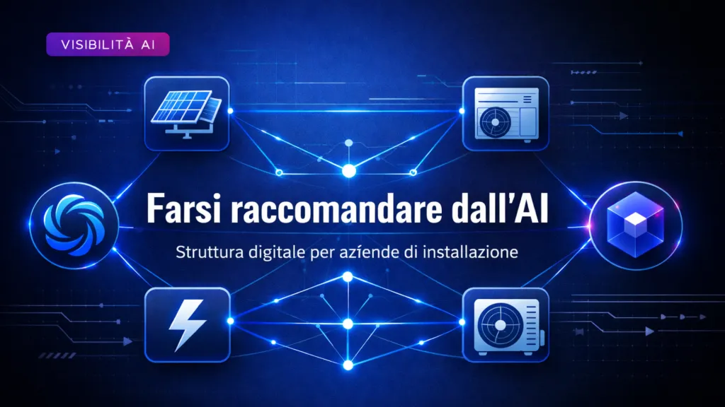 Farsi raccomandare dall'AI: guida per aziende di installazione 2026 Farsi raccomandare dall'AI: guida per aziende di installazione 2026